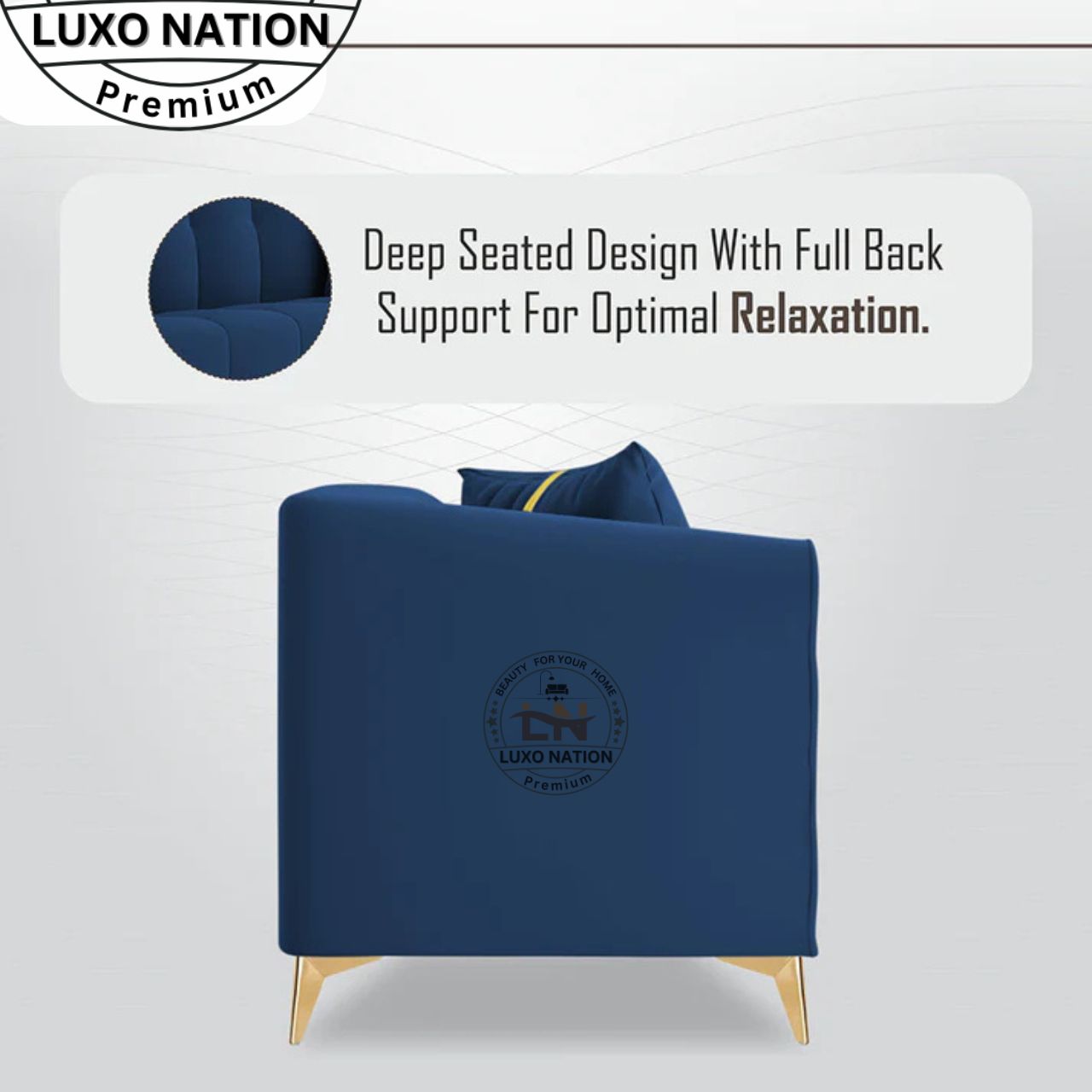 Luxo Nation Premium Luxury Sofa Set β & Modern Design for Living Room